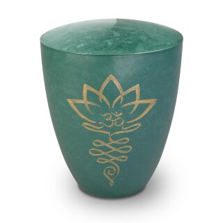 Urne Genesis Gravur Lotusbl&uuml;te Jade Standard