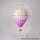 Urne Hei&szlig;luftballon Traumreise Magenta/Gold