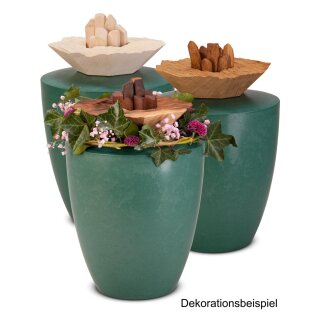 Urne Bl&uuml;te der Erinnerung Jade mit geschnitzter...