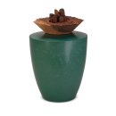 Urne Bl&uuml;te der Erinnerung Jade mit geschnitzter Bl&uuml;te