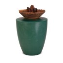 Urne Bl&uuml;te der Erinnerung Jade mit geschnitzter Bl&uuml;te