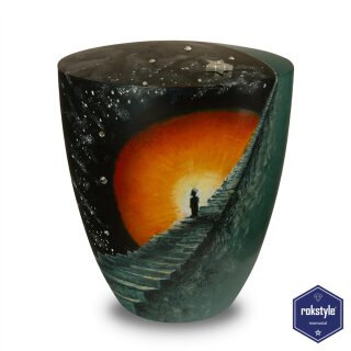 Rokstyle Memorial Urne "Himmelstreppe" Malerei...