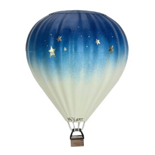 Hei&szlig;luftballon Kinderurne Traumreise Blau/Silber
