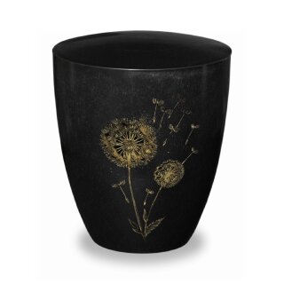 Urne Genesis Gravur "Gold" Pusteblume Schwarz Standard