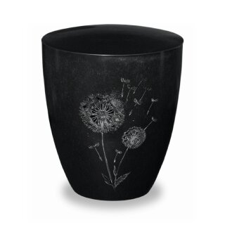 Urne Genesis Gravur "Silber" Pusteblume Schwarz Standard