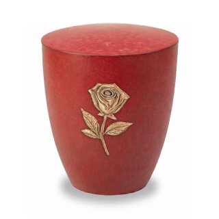 Urne Genesis Purpurrot mit Applikation Rose Gold Standard