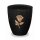 Urne Genesis Schwarz mit Applikation Rose