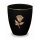 Urne Genesis Schwarz mit Applikation Rose