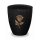 Urne Genesis Schwarz mit Applikation Rose
