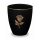 Urne Genesis Schwarz mit Applikation Rose Braun mit...
