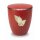 Urne Genesis mit Applikation Betende H&auml;nde auf Purpurrot mit Dekorring Gold 9mm