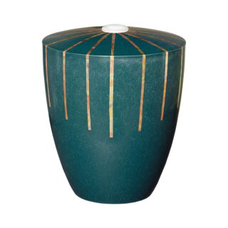 Urne Genesis Gr&uuml;n mit Design Sonnenstrahlen
