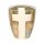 Urne Genesis Cremewei&szlig; mit Design Kreuz umrahmt