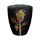 Urne Genesis Schwarz mit Design Rose