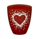Urne Genesis Purpurrot mit Mosaik "Herz"