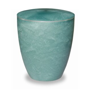 Urne Genesis Jade mit Dekorring Silber 3mm