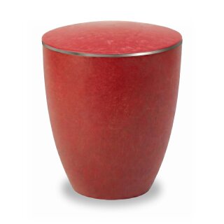 Urne Genesis Purpurrot mit Dekorring Silber 3mm
