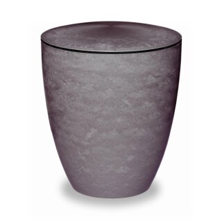 Urne Genesis Silber mit Dekorring Schwarz 3mm