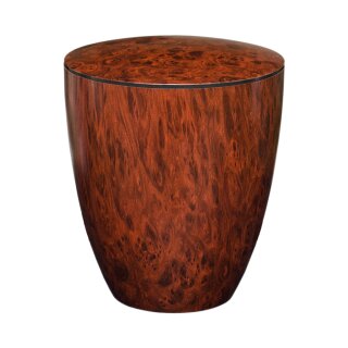 Urne Genesis Premium Wurzelholz mit Dekorring Schwarz 3mm