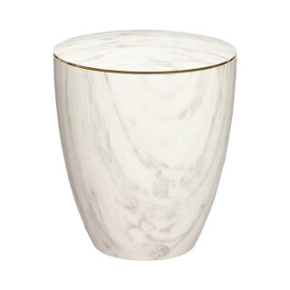 Urne Genesis Premium Marmor Carrara mit Dekorring Gold 3mm