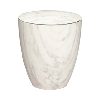 Urne Genesis Premium Marmor Carrara mit Dekorring Silber 3mm