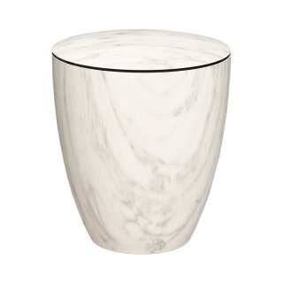 Urne Genesis Premium Marmor Carrara mit Dekorring Schwarz 3mm