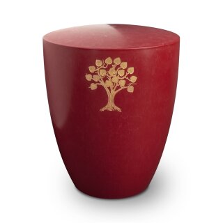 Urne Genesis Gravur Lebensbaum Purpurrot Standard