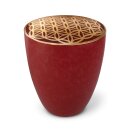 Urne Genesis Blume des Lebens Purpurrot / gold